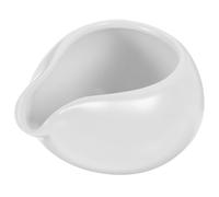 GALPADA Ceramic Milk Pitcher Small Coffee and Sauce Jug with Round Spout White Handle for Dining Table Serving and Restaurant Use