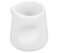 GALPADA Ceramic Mini Milk Jug Creamer Pitcher Small White Porcelain Syrup Dispenser for Coffee Latte Milk Container Coffee Making Supplies