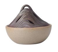 GALPADA Ceramic Mountain Shaped Incense Burner Decorative Censer for Home Meditation Yoga Study Traditional Chinese Style Aromatherapy Holder Safe Practical Indoor Ornament