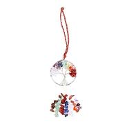GALPADA Chakra Stone Tree of Life Pendant Hanging Decor Stress Relief Balance Emotional Swing Car Interior Home Office Accessory Craftsmanship