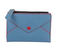GALPADA Change Wallet Storage Wallet Easy to Carry with 8 Seats and Zipper Compartment Stylish Blue Pu for Cards and Coins Suitable for Everyday Use