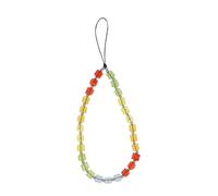 GALPADA Charming Phone Lanyard White Glass Eye Heart Blue Bead Wrist Strap Lightweight Mobile Chain for DIY Phone Cases Bags Keychains for Women