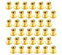 GALPADA Chef Coat Buttons 50Pcs Medium Gold Plastic for Uniform Sewing Replacement in Commercial Kitchen Workwear
