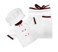 GALPADA Chef Costume for Role Play with Short Sleeves Hat and Apron Breathable Cooking Outfit for Birthday Parties and School Plays Cultivates Skills and Baking Interest