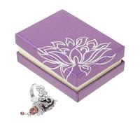 GALPADA Chic Thai-Style Plating Alloy Aroma Ring with Essential Oil Bottle, Creative Purple Finger Jewelry for Aromatherapy Wear and Fashion Decoration