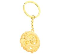 GALPADA Chinese Style Dragon Keychain Metal Key Ring with Fine Workmanship Decorative Dragon-shaped Hanging Decor for Keys and Backpack Zipper in Golden Colour