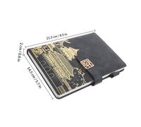 GALPADA Chinese Style Planner Notebook A5 Vintage with Buckle and Thick Cover, Recording Journal for Teachers and Students, Portable Daily Schedule Notepad