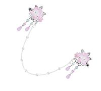 GALPADA Chinese Tassel Flower Hairpin Clip for Elegant Forehead Chain Accessory for Cosplay Weddings and Daily Wear Comfortable and Safe Design