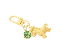 GALPADA Chinese Zodiac Horse Keychain 2026 Golden Metal Pendant for Women Car Keys Purse - Prosperity Luck Charm Money Keyring for Chinese New Year Spring Festival