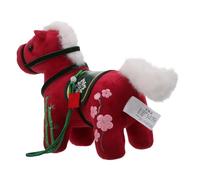 GALPADA Chinese Zodiac Horse Plush Doll Pendant Soft Stuffed Animal for Collectors Symbol of Prosperity and Courage Cuddly Year Mascot Gift