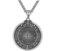 GALPADA Chinese Zodiac Necklace for Men Vintage Palaces Luck Charm Jewelry Punk Necklace Accessory for Family and Friends