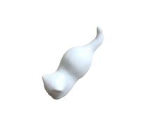 GALPADA Chopsticks Holder Forks Rest Ceramic Cat Shaped Japanese Style White Chopsticks Rest for Dinning Table Decor and Art Craft Kitchen Accessories