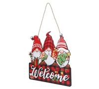 GALPADA Christmas Door Sign Pendant Wooden Gnomes Hanging Decoration for Party Home Wall Porch Festive Christmas Party Decor Welcome Sign with Delicate Craftsmanship and Photo Prop Use