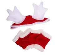 GALPADA Christmas Horse Costume with Santa Hat and Leg Warmers Holiday Accessories for Parades and Festive Parties Easy Application for Quick Dressing and Reusable Celebration Decor