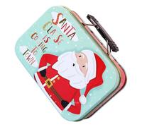 GALPADA Christmas Mini Portable Iron Candy Storage Box Decorative Tin for Holiday Chocolate Packaging Random Style