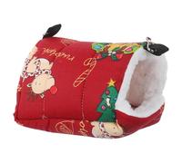 GALPADA Christmas Parakeet Nest Bed Thickened Cotton Bird Cage Hammock Secure Hanging Snuggle Hut Winter Warm Hideaway for Parrots Cockatiels Conures Macaws and Pets
