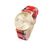 GALPADA Christmas Pendant Watch for Women Featuring Leather Belt and Quartz Movement Designed Snowflake Elements Fashion-Forward Look During Holiday Parties and Daily Wear