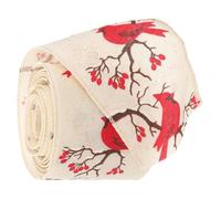 GALPADA Christmas Pinecone Decorative Ribbon 1 Roll Cloth Material Wired Edge for DIY Crafts and Christmas Themed Party, Can be Cut to Length and Not Easy to Fade