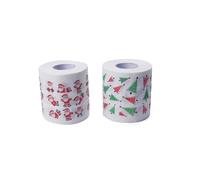 GALPADA Christmas Themed Toilet Paper Roll White Original Pulp Material Comfortable to The Touch Decorative Xmas Tissue Roll for Kitchen and Bathroom Use