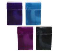 GALPADA Cigarette Case Stylish with Flip Top and Divided Compartment Hard Reinforced Holder 4pcs Marble Texture Plastic Protecting Cigarettes from Pressure and Bending, Portable
