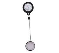 GALPADA Clip-on Pocket Watch with Luminous Dial, Retractable Hanging Fob Watch for Staff and Students, Black Silicone Face, Suitable for Hospital and Clinic Use