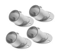 GALPADA Closet Rod Brackets Angled Flange Support 4pcs Stainless Steel Heavy Duty with Screw-Fixed Design and for Bathroom and Closet Wardrobe Rod Holders
