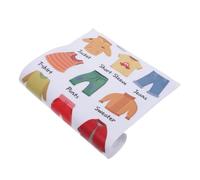 GALPADA Clothing Classification Label Stickers Material Wardrobe Decals for Boys Closet Organization Easy to Read Self Adhesive Clothing Stickers for Dressers and Storage
