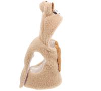 GALPADA Cockatiel Cosplay Clothes for Small Animals Parrot Hoodie in Bear Shape Chenille Material Comfortable and Easy to Wear Flight Jacket Style Bird Photo Prop