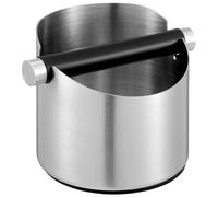 GALPADA Coffee Grounds Box Compact Round Shape Semi-Automatic Espresso Dump Bin 5.51X4.33X4.33In Stainless Steel Suitable for Kitchen and Bar