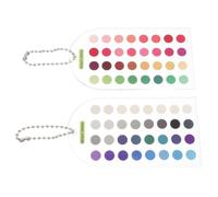 GALPADA Color Analysis Template Cards Scratch Proof Acrylic Portable 2pcs with Beaded Chain Seasonal Guide for Outfits and Makeup , for Professional Use and Travel
