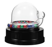 GALPADA Compact Electric Raffle Machine Bingo Party Game with Lightweight Plastic Design, Mini Lucky Ball Number Picking Machine for Birthday Party Games and Lottery Fun