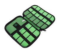 GALPADA Compact Electronics Organizer Travel Cable Organizer Case for Charger and Electronic Accessories, Waterproof 600d Oxford Cloth, Keep Cables Tidy and Organized for Home and Office Black