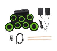 GALPADA Compact Folding Drum Set Portable USB Hand Roll Jazz Drum for Built Metronome Professional Music Easy to Carry for Beginners and Young Musicians