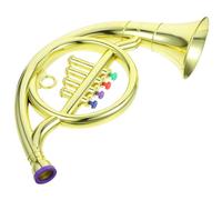 GALPADA Compact French Horn for Realistic Musical Instrument Lightweight and Portable Educational Play for Boys and Safe Sturdy Design for Early Development and Music Learning