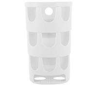 GALPADA Compact White Waste Prevention Rack Plastic Food Holder Organizer for Guinea Pigs Bunnies and Chinchillas 4.84X3.94X7.87 Inch Fence Style Rack for Bunny Hay Feeding