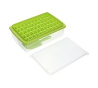 GALPADA Compartment Ice Cube Mold with Ice Scraper and Storage Box Green Transparent PP Plastic for Refrigerator Practical for Whiskey Beer Wine Cooling at Home