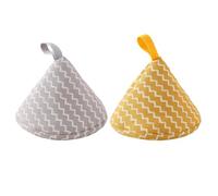 GALPADA Cooking Pot Handle Covers 2Pcs, Japanese Triangle Heat-Resistant Cotton Linen Gloves, Suitable for Bakeware and Microwave Oven