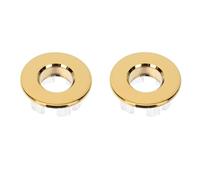 GALPADA Copper Bathroom Sink Overflow Covers 2Pcs Round Rings Decorative Overflow Hole Accessories Suitable for Washbasin Use