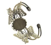 GALPADA Copper Circlet Base with Hollow out Design for DIY Bracelet Making, Portable and Practical Decoration Suitable for Party and Banquet, Elegant Golden Copper Bangle Base for Women