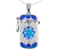 GALPADA Copper DIY Pendant Necklace Holder with Hanging Circle and Openable Design, Stylish Column Shape Perfume Bottle Case for Girlfriend and Mom on Special Days