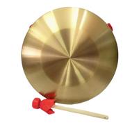 GALPADA Copper Gong Percussion Instrument with Mallet Traditional Chinese Decor for Home or Stage Performances