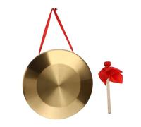 GALPADA Copper Steel Alloy Hand Gong Cymbal with Ergonomic Handle for Celebrating Traditional Festivals and Parade Shows - Pure Sound Effect, Workmanship, 36 CM Thickened Gong