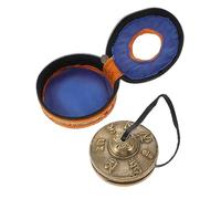 GALPADA Copper Tingsha Meditation Cymbal Bell with Six Word for Yoga and Spiritual Practice Clear High Pitched Tone Buddhist Chimes for Mindfulness and Energy Tuning