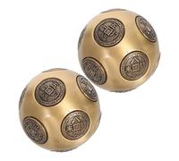 GALPADA Copper Twelve-Sided Hand Exerciser Ball for Grip and Finger Strengthening Portable Solid Brass Fitness Handball with Rotatable Faces for Rehabilitation and Stress Relief