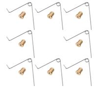 GALPADA Copper V-shape Push Button Spring Clips Stable Spring Construction 8pcs, with Quick Installation for Fishing Chair Legs and Stool Leg Support for Outdoor Fishing and Angling Use