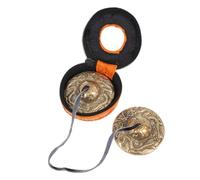 GALPADA Copper Yoga Cymbal Bell Meditation Chime with Storage Bag Handcrafted Percussion Instrument for Mindfulness and Relaxation Pure Copper Easy to Play Suitable for Random Color