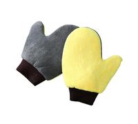 GALPADA Coral Fleece Car Wash Mitt Cleaning Gloves for Auto Detailing Non-slip Car Wash Gloves for Exterior Interior Surfaces Dual-sided Dusting and Buffing Tool for Vehicles and Home Use