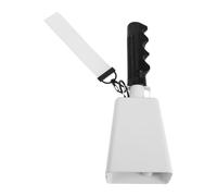 GALPADA Cowbell and Wrist Strap White for Fans Metal with Curved Bell Structure High Volume Noise Maker for Professional Football Matches and Live Broadcast Sporting Events