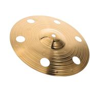 GALPADA Crash with Quick Rhythm Changes for Drum Set Cymbal 10-inch with Holes, Alloy Bright Sound Effect Golden Finish, for Beginners and Practice in Playing Environments