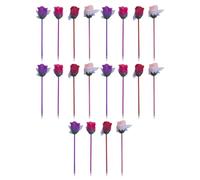 GALPADA Creative Ballpoint Pens Gift for Students and Random Color for Study and Work 20pcs with Realistic Rose Shape for Smooth Writing, Stylish Portable Writing Pen Set